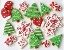 Christmas decorated cookies from workshop